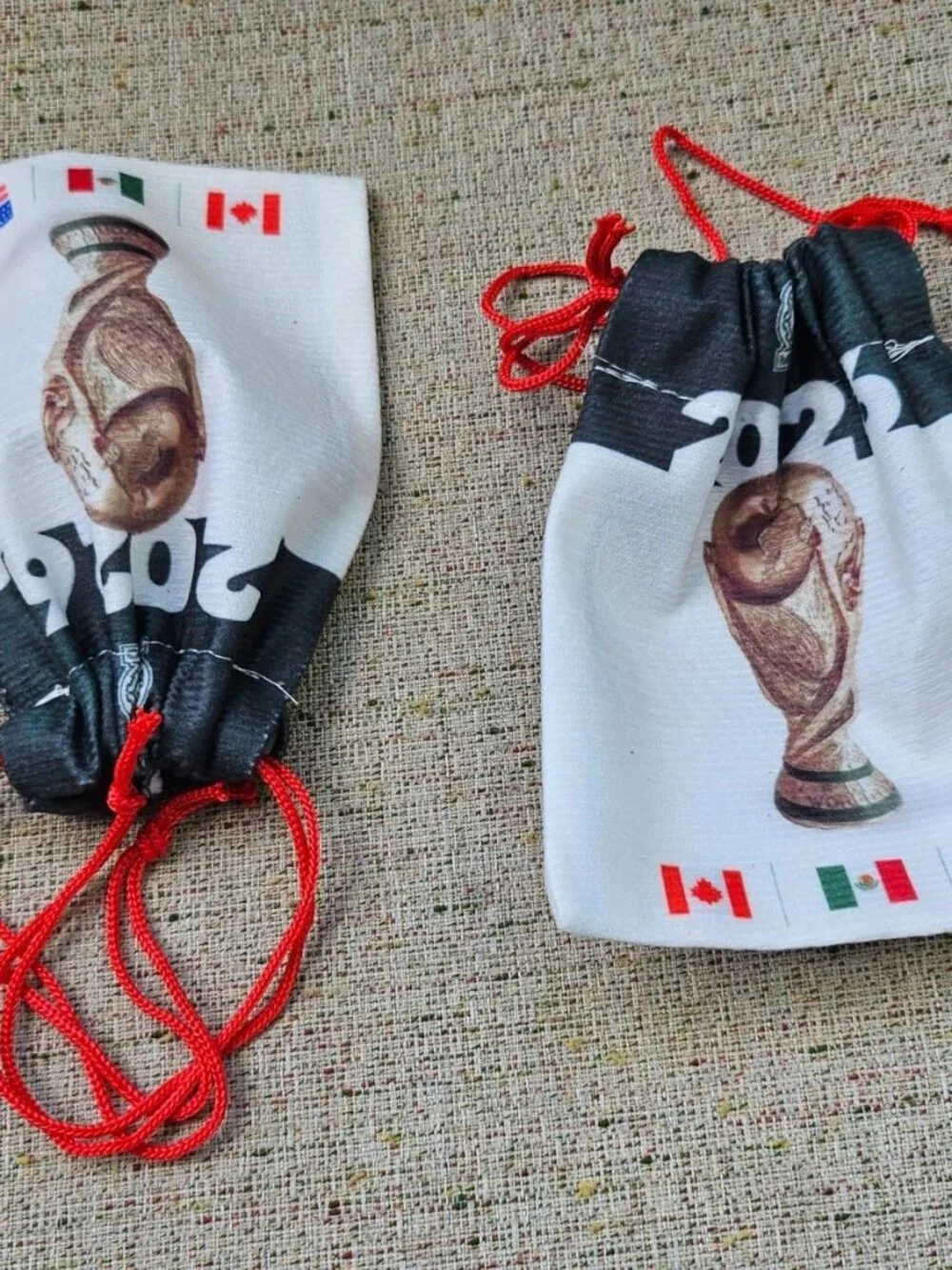 2026 Fifa World Cup Licensed Candy Bags Drawstring Gift Bag 5.5Xin Lot of 2